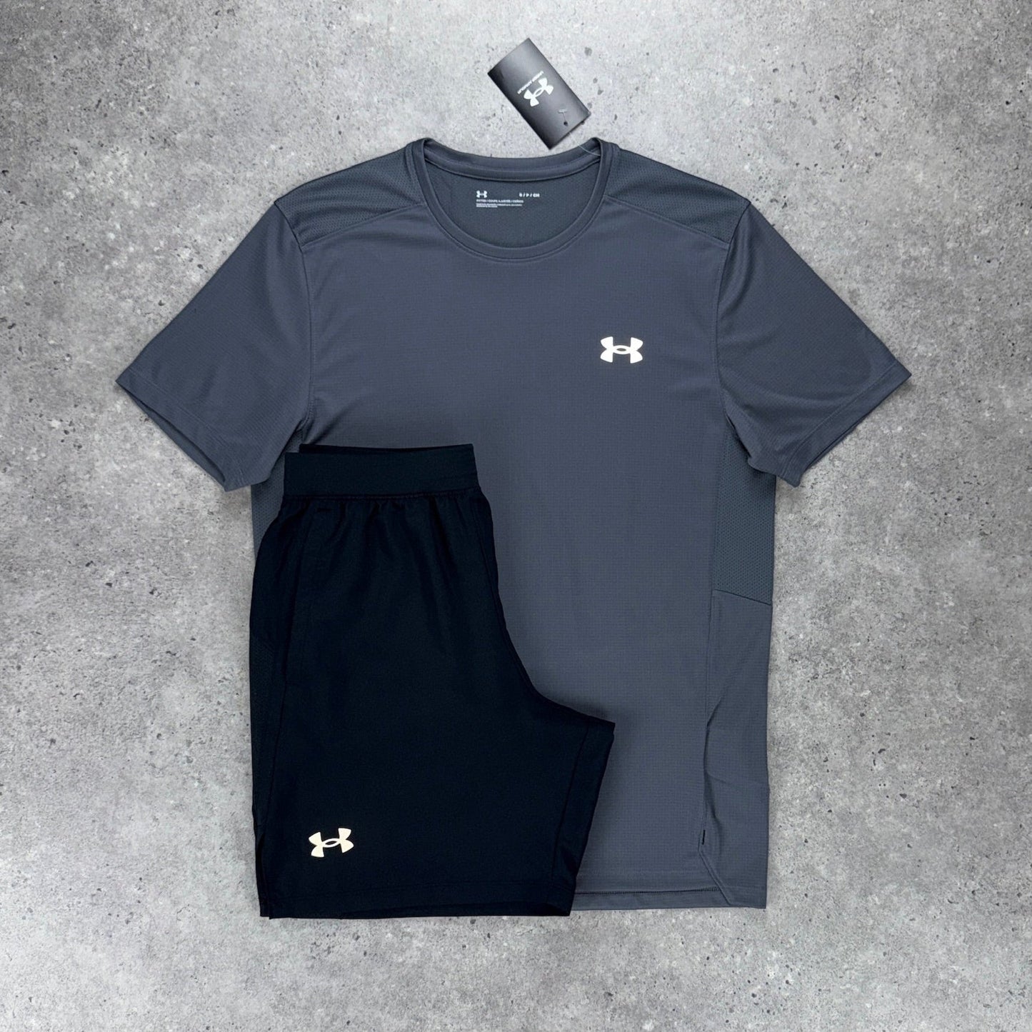 under armour speed stride set 'grey/black'