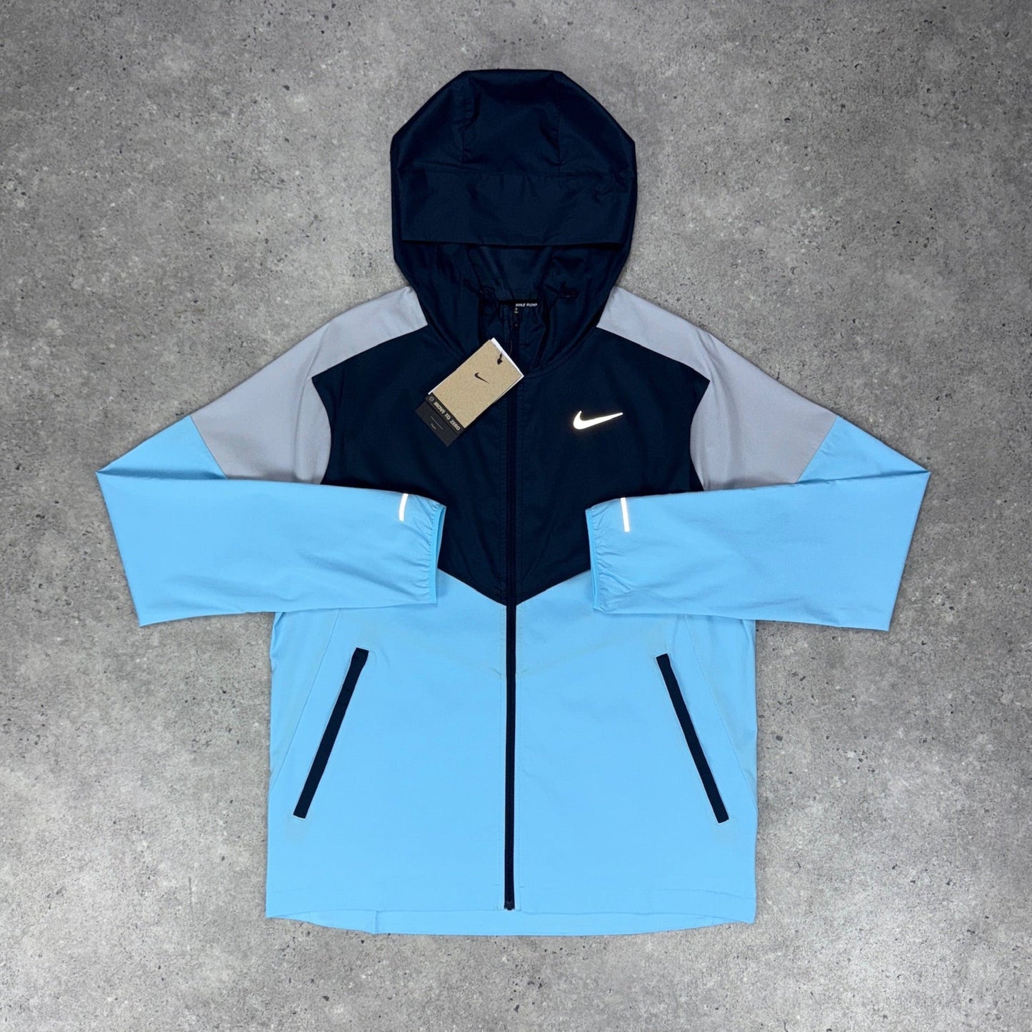 Nike repel windrunner jacket 'aquarius blue'