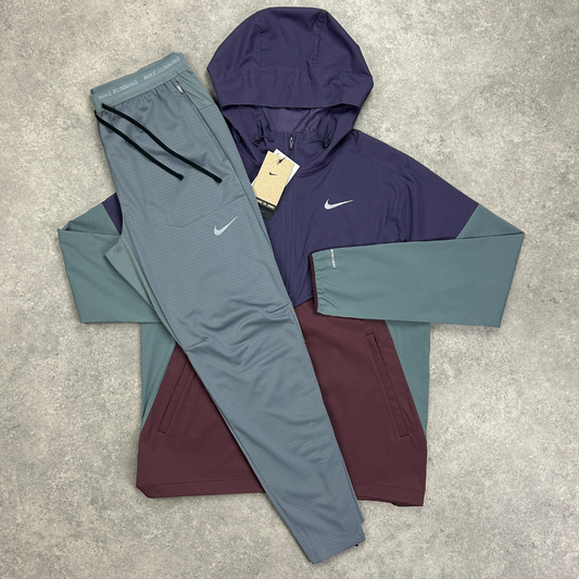 Nike windrunner 'burgundy crush/grey' set