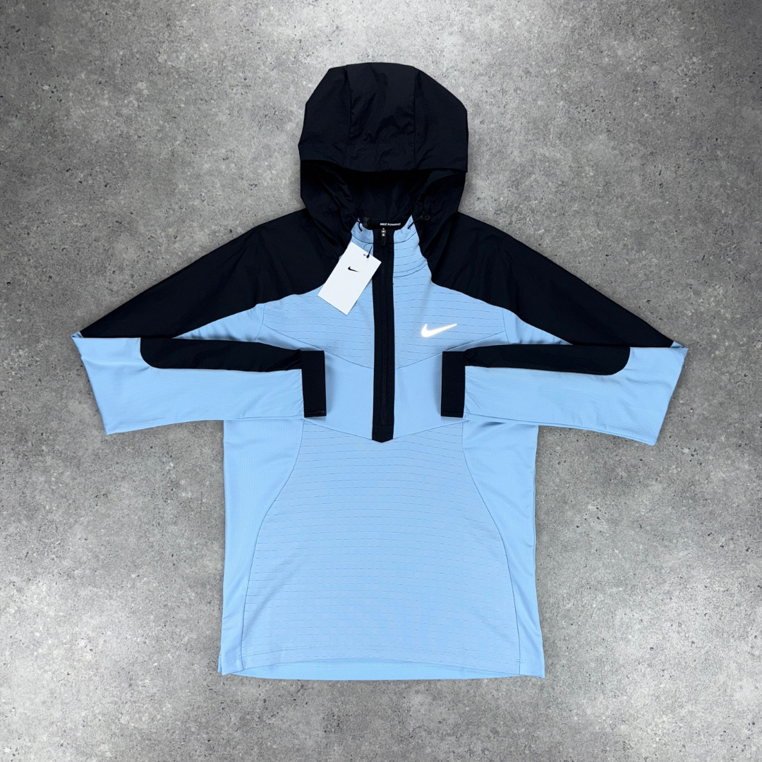 Nike performance 1/4 zip trail set 'blue/black'
