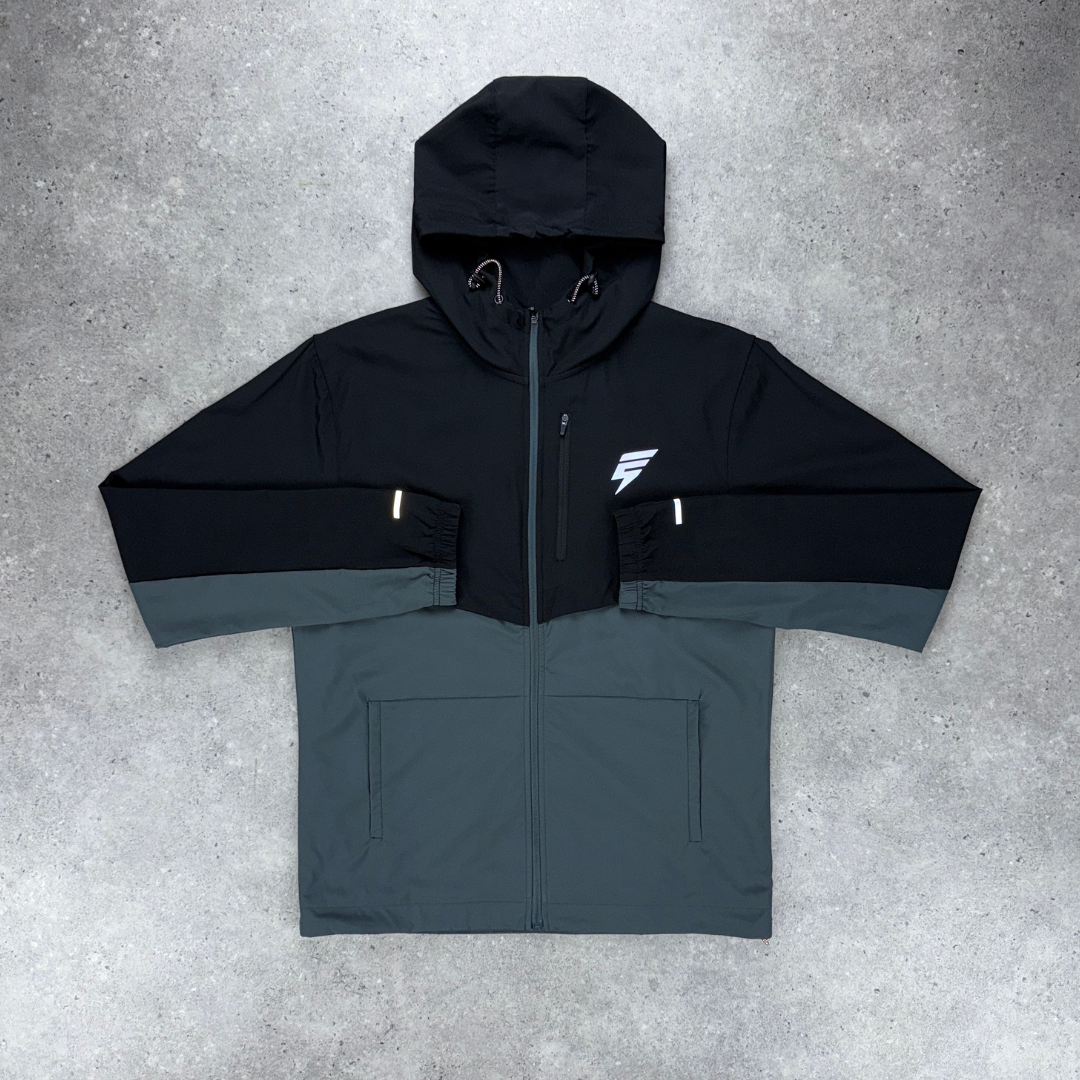Elude track jacket 'coal/black'