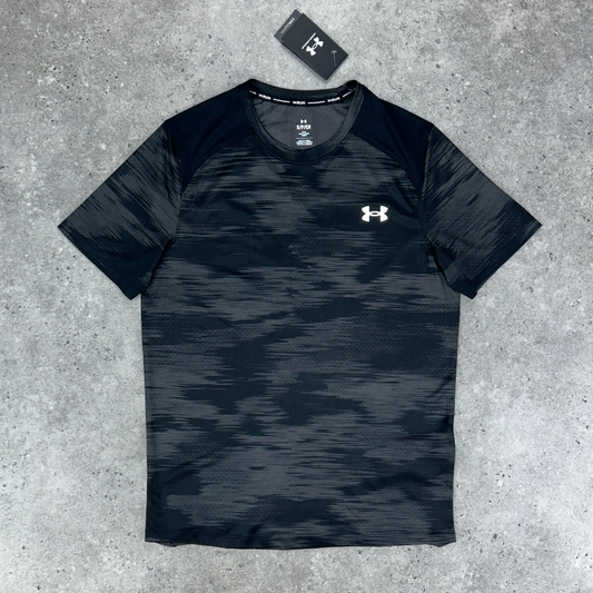 under armour coolswitch printed t-shirt 'black/grey'