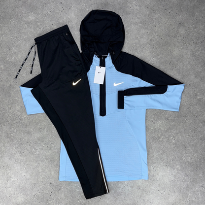 Nike 1/4 performance set 'blue/black'