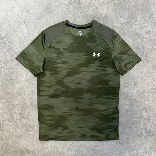 Under armour coolswitch printed t-shirt 'khaki green'