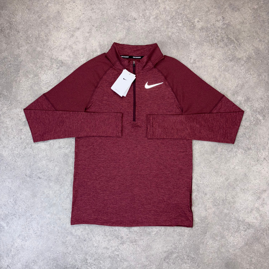 Nike 1/4 zip running top 'red'