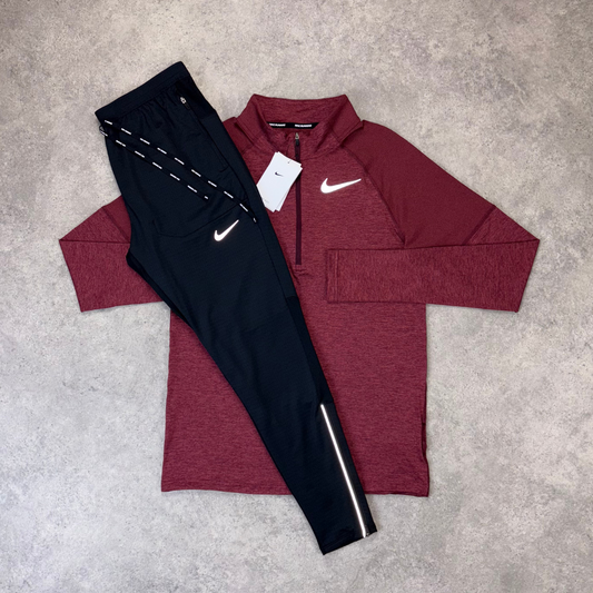 Nike 1/4 zip 'red/black' set