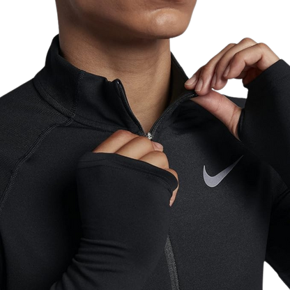 Nike 1/4 zip running top 'black'