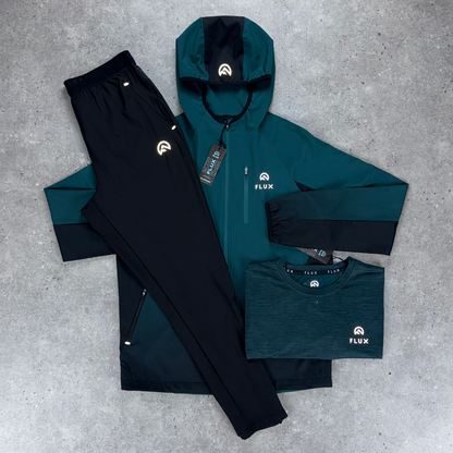 Flux Gradient Performance Tracksuit Tri-Set 'Jungle Green/Black'