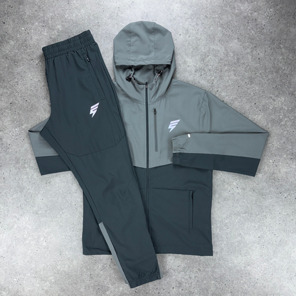 Elude track tracksuit set 'light grey/coal'