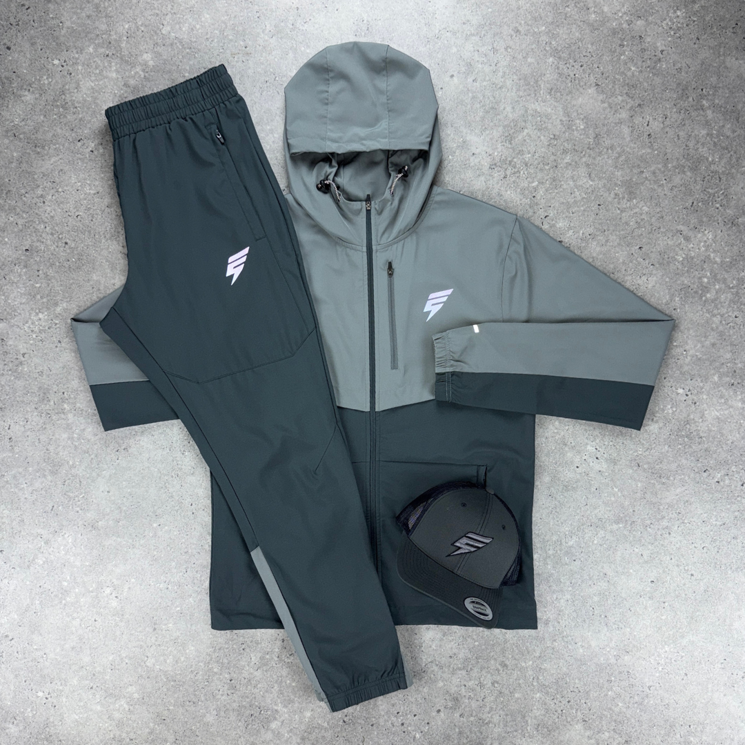Elude track tracksuit cap set 'light grey/coal'