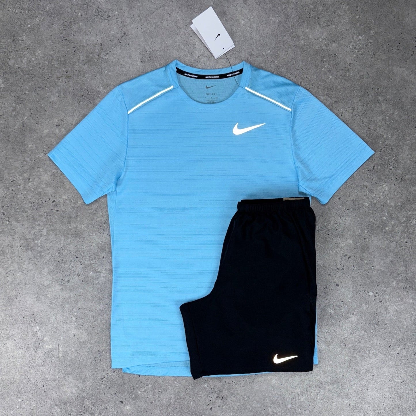 Nike miler 1.0 'aquarius blue/black' set