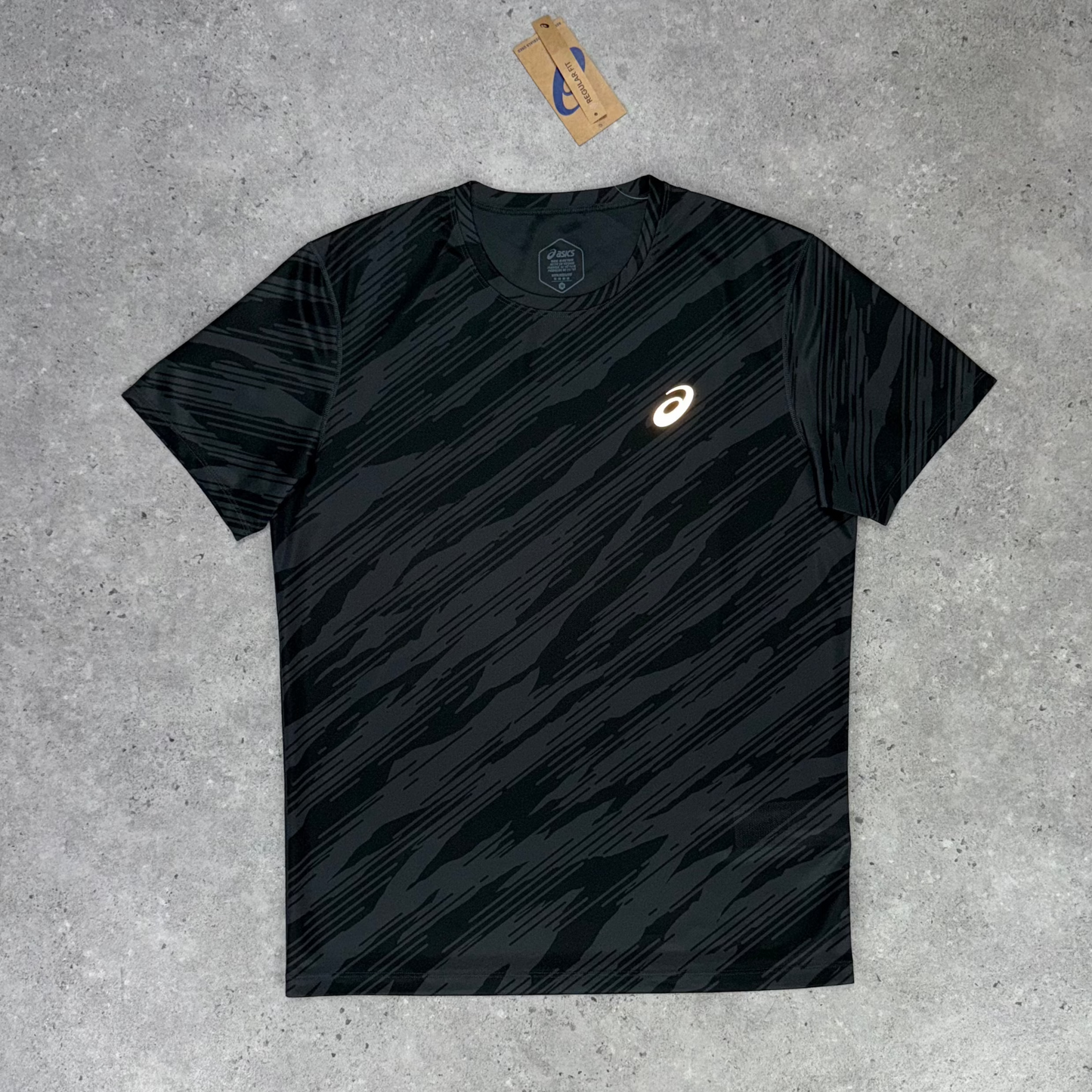 asics all over print t-shirt 'black'