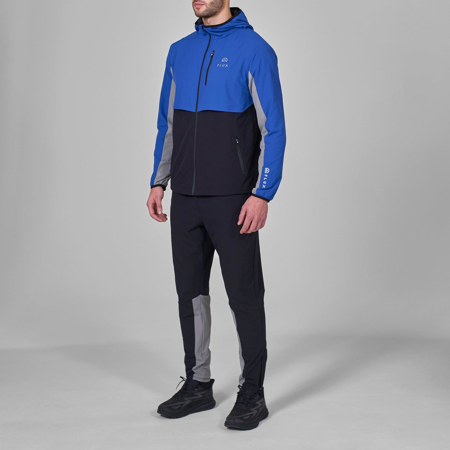 Flux Versatility Tracksuit Set 'Black/Cobalt/Grey'