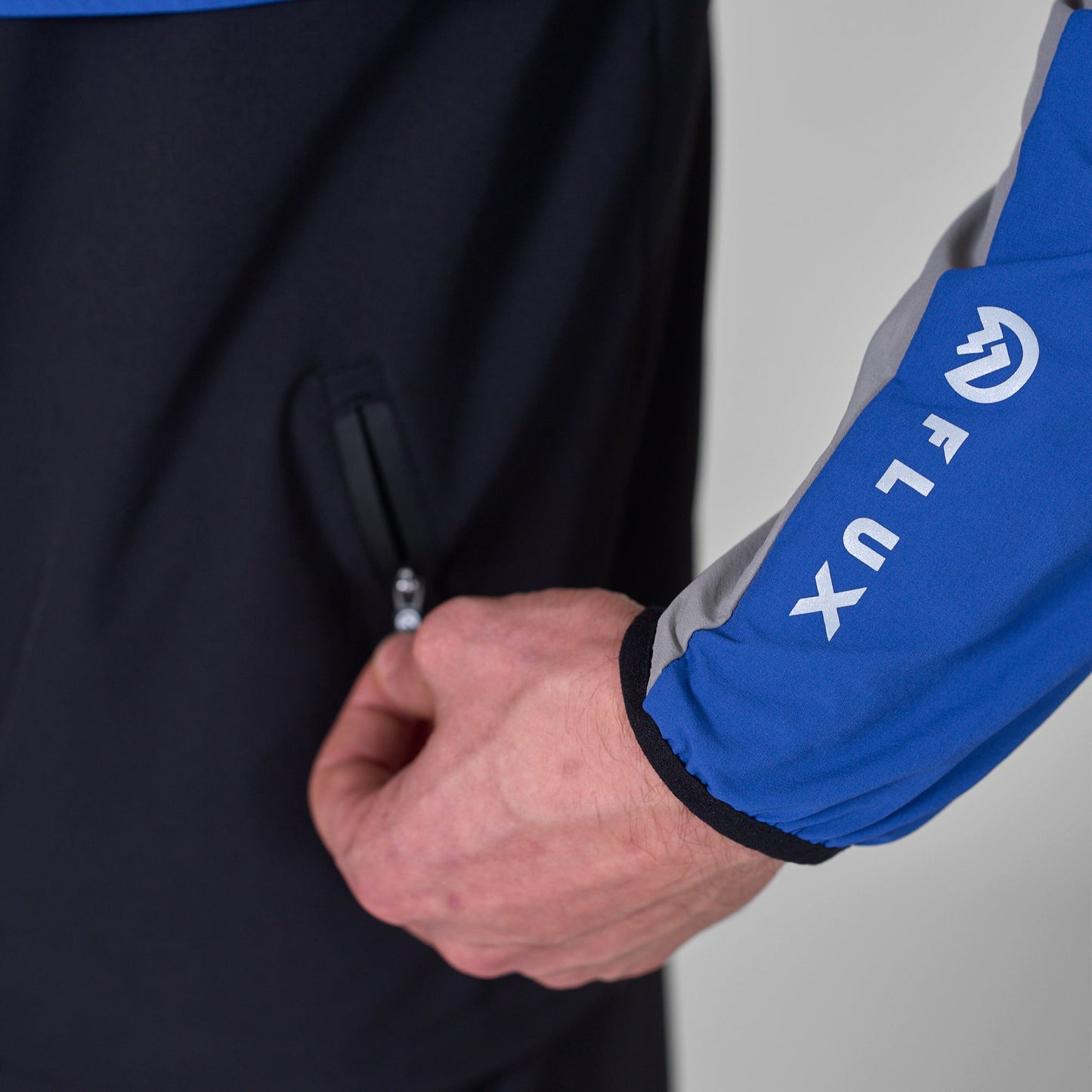 Flux Versatility Tracksuit Jacket 'Black/Cobalt/Grey'