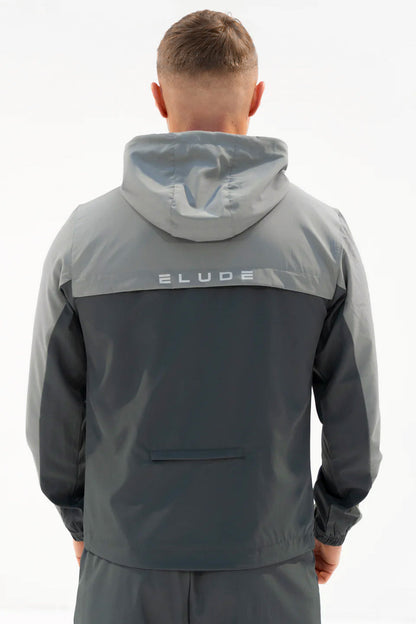 Elude track jacket 'coal/light grey'