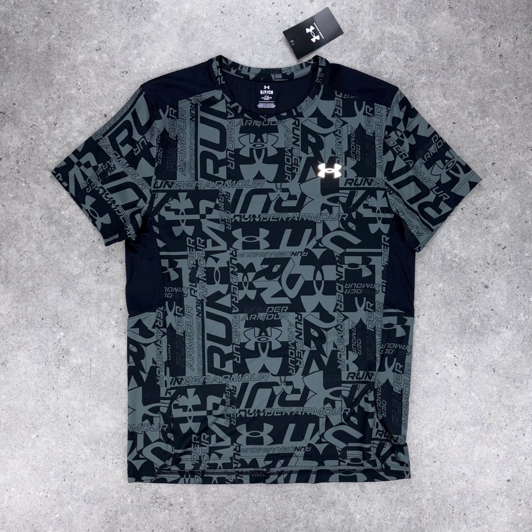 Under armour launch printed t-shirt 'black'