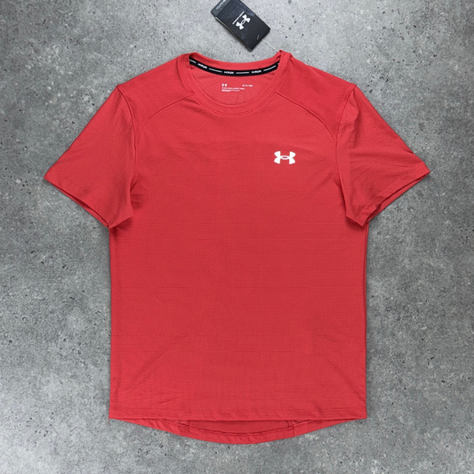 Under armour coolswitch printed t-shirt 'crimson'