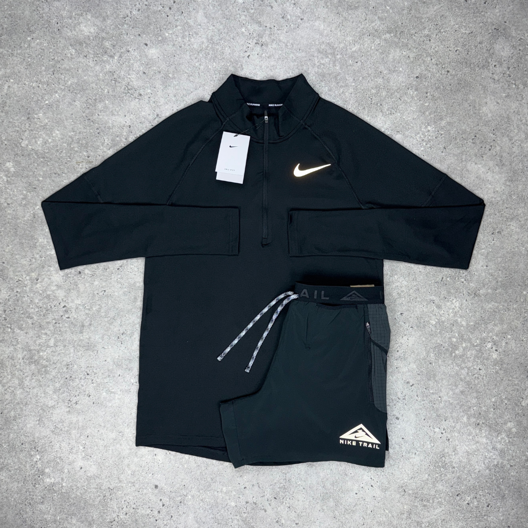 Nike 1/4 zip trail set 'black'