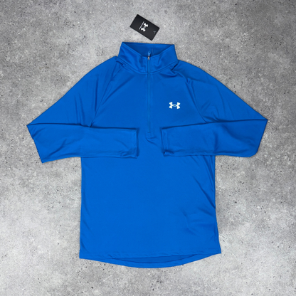 Under armour tech 1/4 zip short set 'royal blue/black'